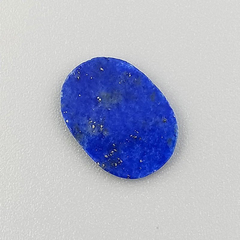 Lapis Lazuli Naturale Forma Ovale Piatto Cabochon Liscio Fatto a Mano 15X11X1mm ,52GM