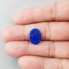 Lapis Lazuli Naturale Forma Ovale Piatto Cabochon Liscio Fatto a Mano 15X11X1mm ,52GM