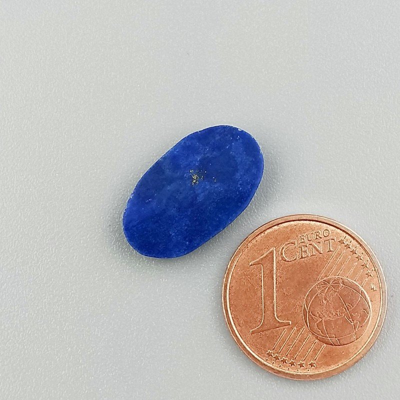 Lapis Lazuli Naturale Forma Ovale Piatto Cabochon Liscio Fatto a Mano 16X9X2mm 0,88GM
