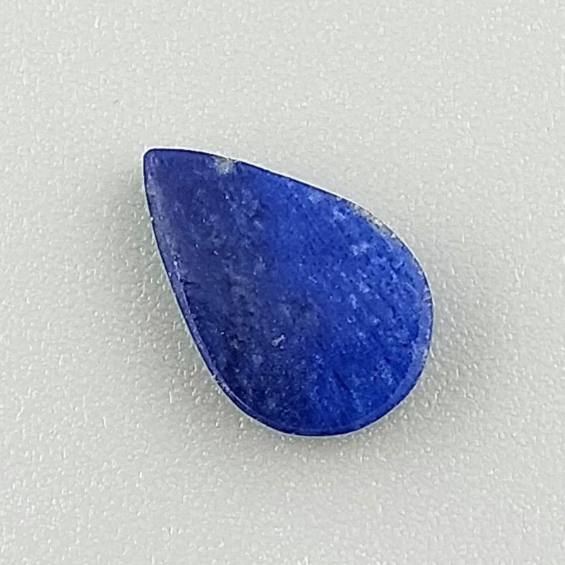 Lapis Lazuli Naturale Forma Goccia Piatto Cabochon Liscio Fatto a Mano 11X7X3mm 0,51GM