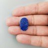 Lapis Lazuli Naturale Forma Ovale Piatto Cabochon Liscio Fatto a Mano 21X14X2mm 1,37GM