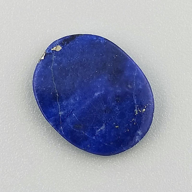 Lapis Lazuli Naturale Forma Ovale Piatto Cabochon Liscio Fatto a Mano 17X13X2mm 1,35GM