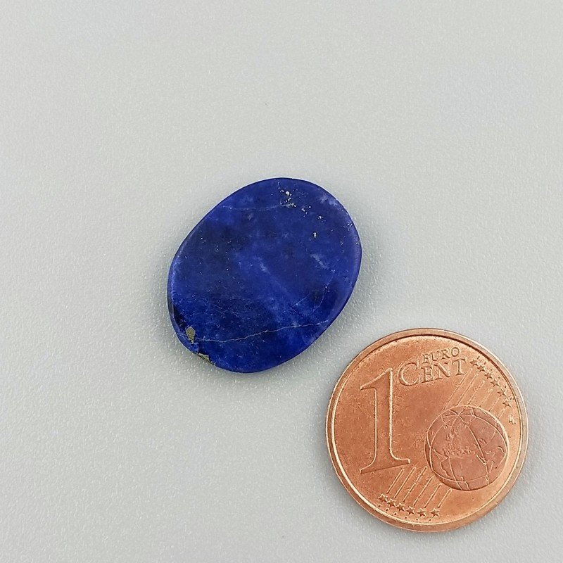 Lapis Lazuli Naturale Forma Ovale Piatto Cabochon Liscio Fatto a Mano 17X13X2mm 1,35GM