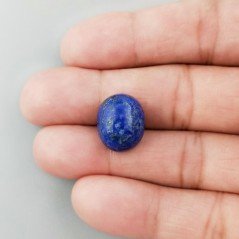 Lapis Lazuli Naturale Forma Ovale Piatto Cabochon Liscio Fatto a Mano 16X13X8mm 3,11GM