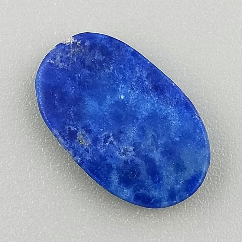 Lapis Lazuli Naturale Forma Ovale Piatto Cabochon Liscio Fatto a Mano 19X11X3mm 1,50GM