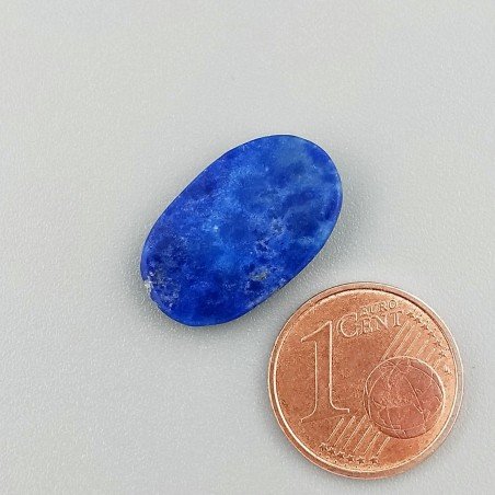 Lapis Lazuli Naturale Forma Ovale Piatto Cabochon Liscio Fatto a Mano 19X11X3mm 1,50GM
