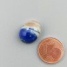 Lapis Lazuli Naturale Forma Ovale Piatto Cabochon Liscio Fatto a Mano 15X12X7mm 2,10GM