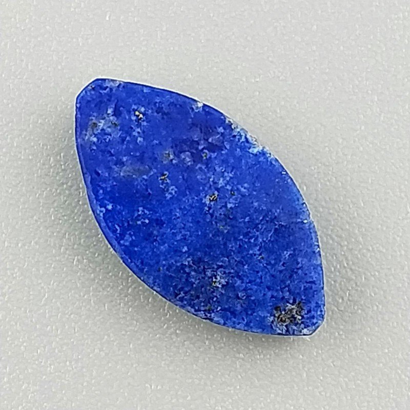 Lapis Lazuli Naturale Forma Marquise Piatto Cabochon Liscio Fatto a Mano 15X8X3mm 0,72GM