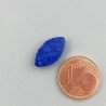 Lapis Lazuli Naturale Forma Marquise Piatto Cabochon Liscio Fatto a Mano 15X8X3mm 0,72GM