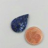 Lapis Lazuli Naturale Forma Goccia Piatto Cabochon Liscio Fatto a Mano 20X3X1mm 0,83GM