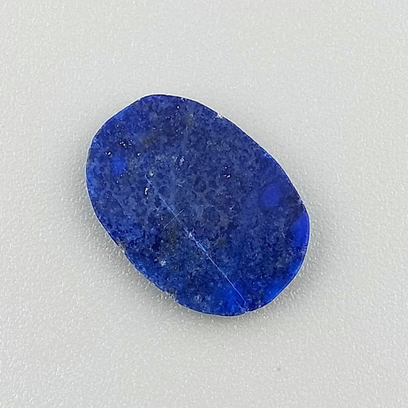 Lapis Lazuli Naturale Forma Ovale Piatto Cabochon Liscio Fatto a Mano 16X11X2mm 0,89GM