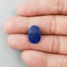 Lapis Lazuli Naturale Forma Ovale Piatto Cabochon Liscio Fatto a Mano 16X11X2mm 0,89GM