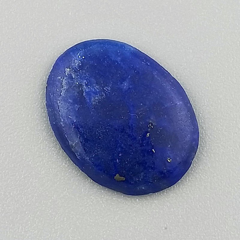 Lapis Lazuli Naturale Forma Ovale Piatto Cabochon Liscio Fatto a Mano 17X13X3mm 1,02GM