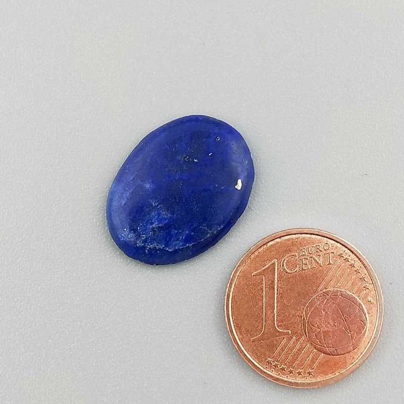 Lapis Lazuli Naturale Forma Ovale Piatto Cabochon Liscio Fatto a Mano 17X13X3mm 1,02GM
