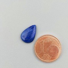 Lapis Lazuli Naturale Forma Goccia Piatto Cabochon Liscio Fatto a Mano 12X8X2mm 0,33GM