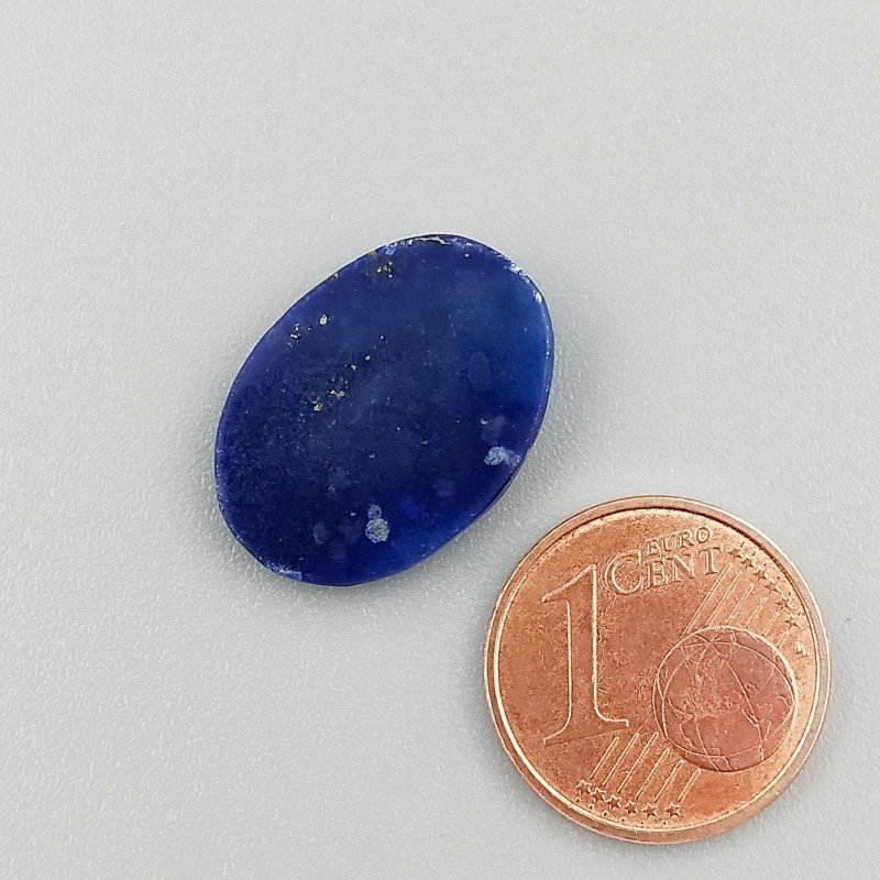 Lapis Lazuli Naturale Forma Ovale Piatto Cabochon Liscio Fatto a Mano 18X13X3mm 1,50GM