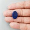 Lapis Lazuli Naturale Forma Ovale Piatto Cabochon Liscio Fatto a Mano 18X13X3mm 1,50GM