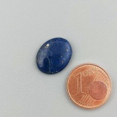 Lapis Lazuli Naturale Forma Ovale Piatto Cabochon Liscio Fatto a Mano 14X11X3mm 0,88GM