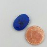Lapis Lazuli Naturale Forma Ovale Piatto Cabochon Liscio Fatto a Mano 15X11X2mm ,78GM