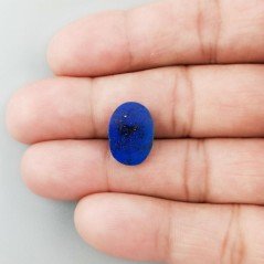 Lapis Lazuli Naturale Forma Ovale Piatto Cabochon Liscio Fatto a Mano 15X11X2mm ,78GM
