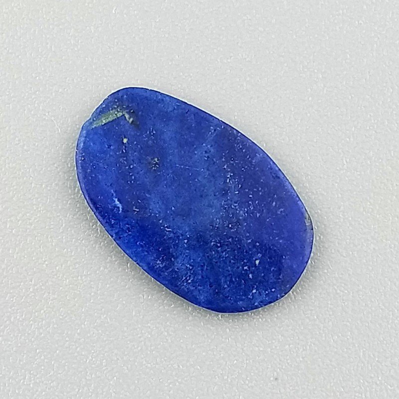 Lapis Lazuli Naturale Forma Ovale Piatto Cabochon Liscio Fatto a Mano 15X10X1mm ,43GM