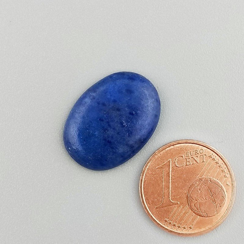 Lapis Lazuli Naturale Forma Ovale Piatto Cabochon Liscio Fatto a Mano 18X13X3mm 1,41GM