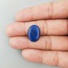 Lapis Lazuli Naturale Forma Ovale Piatto Cabochon Liscio Fatto a Mano 18X13X3mm 1,41GM