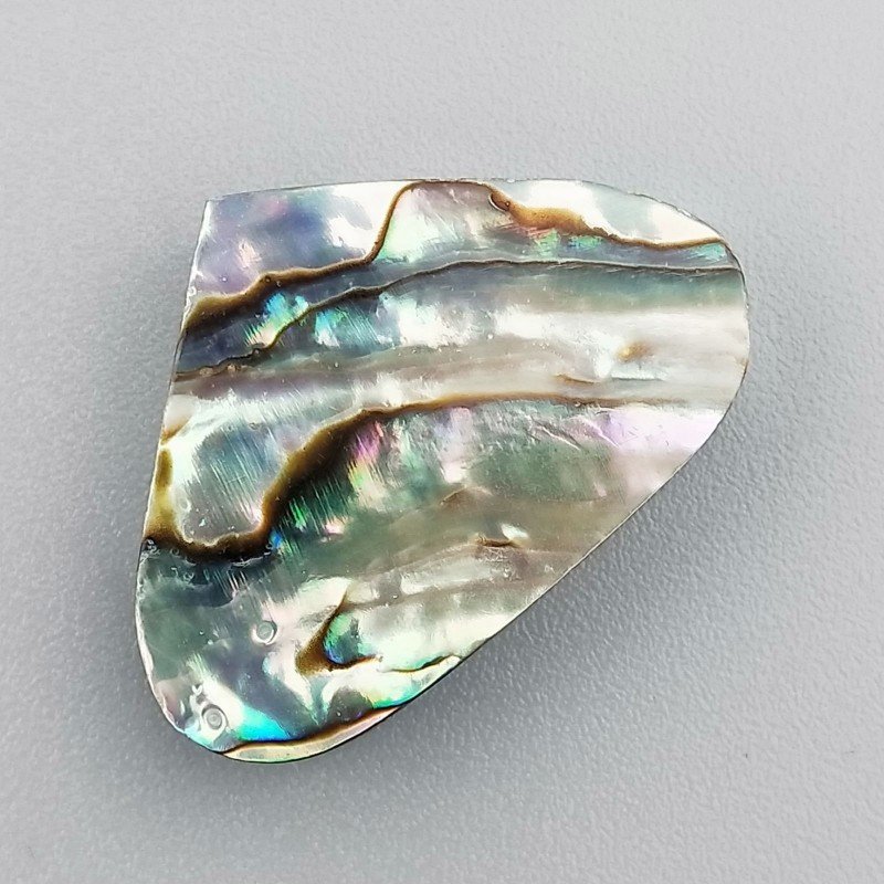 Conchiglia Abalone Naturale Forma Cuore Piatto Cabochon Liscio Fatto a Mano 25X17X4mm 15,85 Carati 1pz