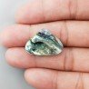 Conchiglia Abalone Naturale Forma Cuore Piatto Cabochon Liscio Fatto a Mano 25X17X4mm 15,85 Carati 1pz