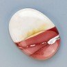Mokaite Naturale Forma Ovale Piatto Cabochon Liscio Fatto a Mano 47X35X8mm 19,66gm 1pz