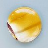 Mokaite Naturale Forma Tondo Piatto Cabochon Liscio Fatto a Mano 40X8mm 19,80gm 1pz