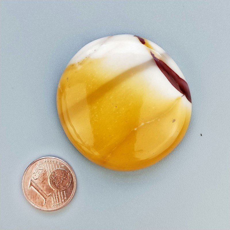 Mokaite Naturale Forma Tondo Piatto Cabochon Liscio Fatto a Mano 40X8mm 19,80gm 1pz Mokaite Naturale Forma Tondo Piatto Cabochon Liscio Fatto a Mano 40X8mm 19,80gm 1pz