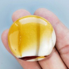 Mokaite Naturale Forma Tondo Piatto Cabochon Liscio Fatto a Mano 40X8mm 19,80gm 1pz Mokaite Naturale Forma Tondo Piatto Cabochon Liscio Fatto a Mano 40X8mm 19,80gm 1pz