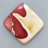 Mokaite Naturale Forma Quadrato Piatto Cabochon Liscio Fatto a Mano 37X35X5mm 14,20gm 1pz