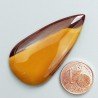 Mokaite Naturale Forma Goccia Piatto Cabochon Liscio Fatto a Mano 44X23mm 8,20gm 1pz
