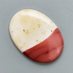 Mokaite Naturale Forma Ovale Piatto Cabochon Liscio Fatto a Mano 45X32X6mm 14,40gm 1pz