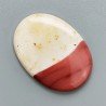Mokaite Naturale Forma Ovale Piatto Cabochon Liscio Fatto a Mano 45X32X6mm 14,40gm 1pz
