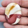 Mokaite Naturale Forma Ovale Piatto Cabochon Liscio Fatto a Mano 44X34X7mm 15,70gm 1pz