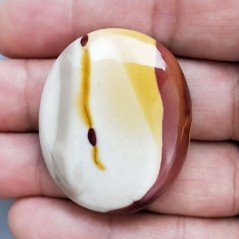 Mokaite Naturale Forma Ovale Piatto Cabochon Liscio Fatto a Mano 40X34X7mm 16,55gm 1pz Mokaite Naturale Forma Ovale Piatto Cabochon Liscio Fatto a Mano 40X34X7mm 16,55gm 1pz