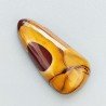 Mokaite Naturale Forma Goccia Piatto Cabochon Liscio Fatto a Mano 33X16X6mm 5,24gm 1pz