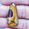 Mokaite Naturale Forma Goccia Piatto Cabochon Liscio Fatto a Mano 33X16X6mm 5,24gm 1pz