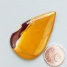 Mokaite Naturale Forma Goccia Piatto Cabochon Liscio Fatto a Mano 45X27mm 9,30gm 1pz