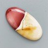 Mokaite Naturale Forma Ovale Piatto Cabochon Liscio Fatto a Mano 49X25X6mm 12,20gm 1pz