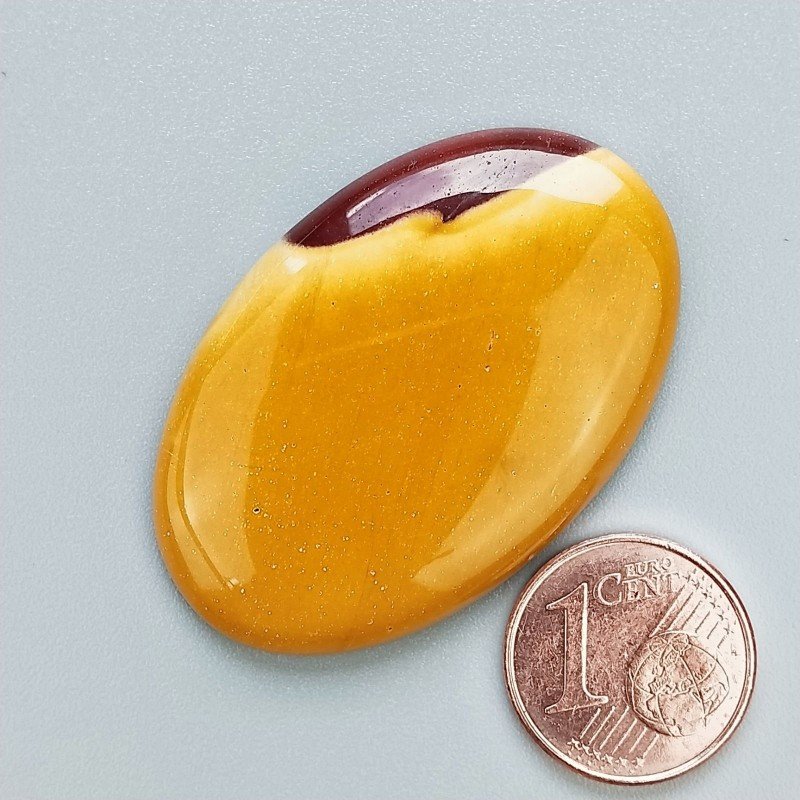 Mokaite Naturale Forma Ovale Piatto Cabochon Liscio Fatto a Mano 40X26mm 9,22gm 1pz