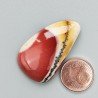 Mokaite Naturale Forma Fantasia Piatto Cabochon Liscio Fatto a Mano 35X21X8mm 8,04gm 1pz