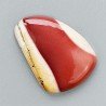 Mokaite Naturale Forma Fantasia Piatto Cabochon Liscio Fatto a Mano 29X21X5mm 4,50gm 1pz