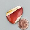 Mokaite Naturale Forma Fantasia Piatto Cabochon Liscio Fatto a Mano 29X21X5mm 4,50gm 1pz