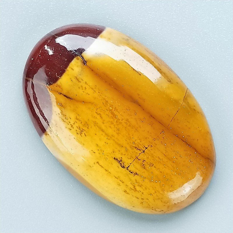 Mokaite Naturale Forma Ovale Piatto Cabochon Liscio Fatto a Mano 39X26X7mm 11,70gm 1pz