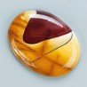 Mokaite Naturale Forma Ovale Piatto Cabochon Liscio Fatto a Mano 35X26X5mm 9,54gm 1pz