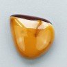 Mokaite Naturale Forma Goccia Piatto Cabochon Liscio Fatto a Mano 25X21mm 6,45gm 1pz